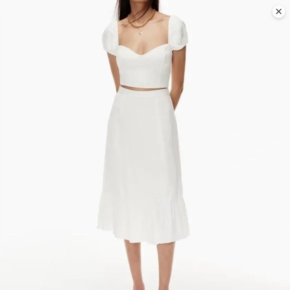 NWT Aritzia Wilfred Chariot 100% Linen Skirt Size 2